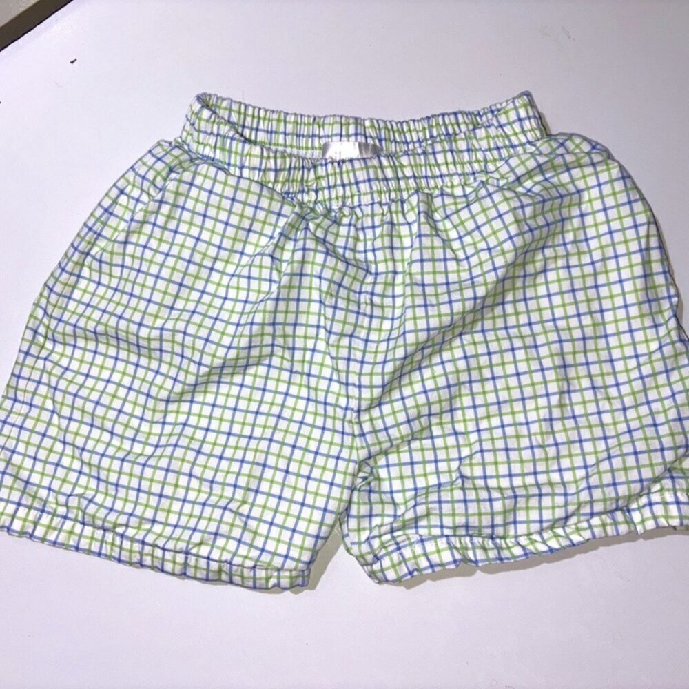 Cecil and Lou Blue Green White Plaid Shorts size 7 - Picture 1 of 6
